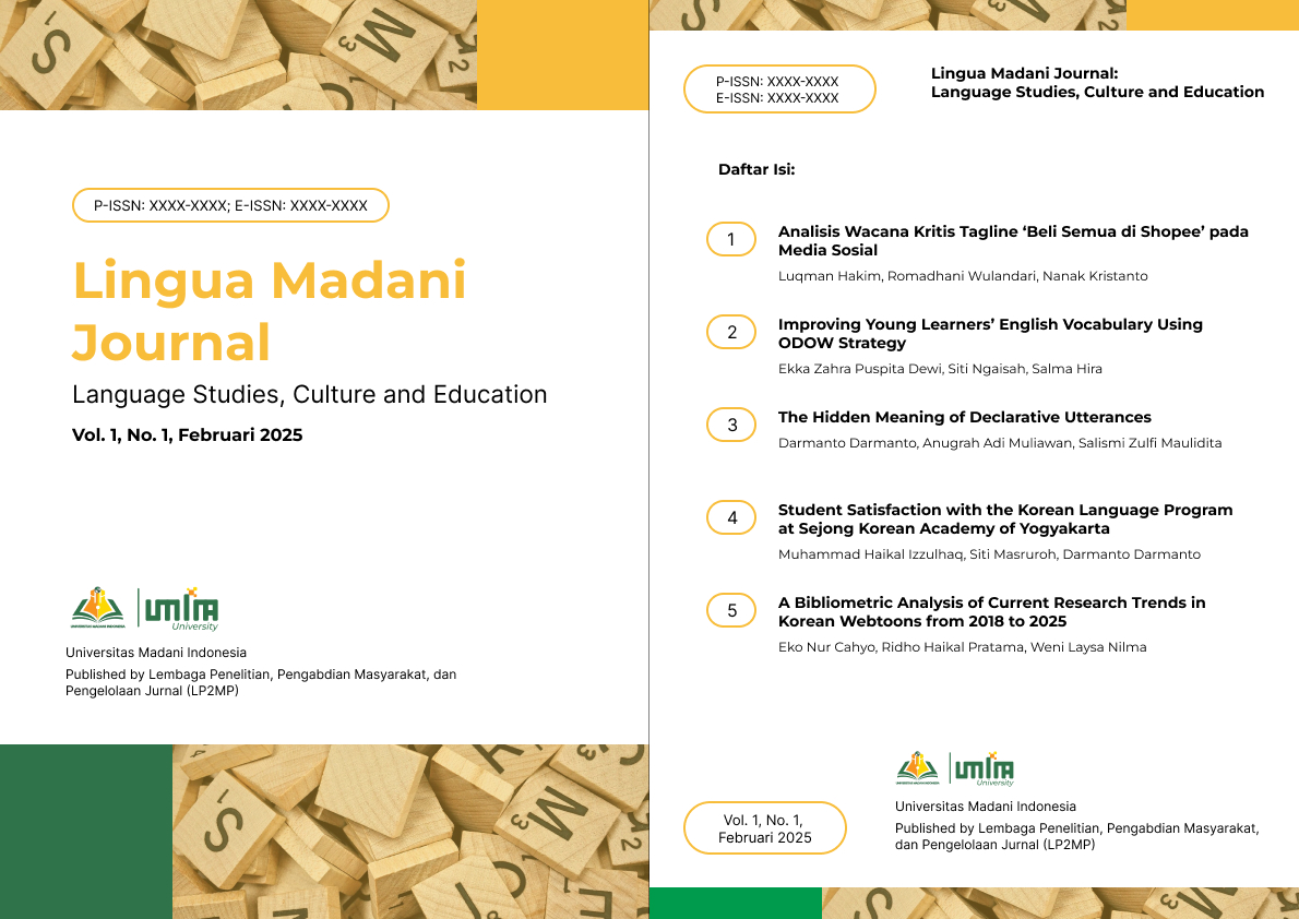 The first volume of this journal highlights collaborative research contributions from scholars with different affiliations coming from Indonesia and South Korea.